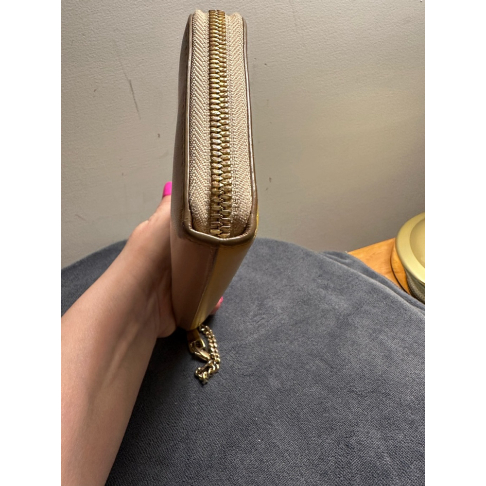 Chloé Yellow & Tan Leather Colorblock Long Zip Wallet - Picture 12 of 14